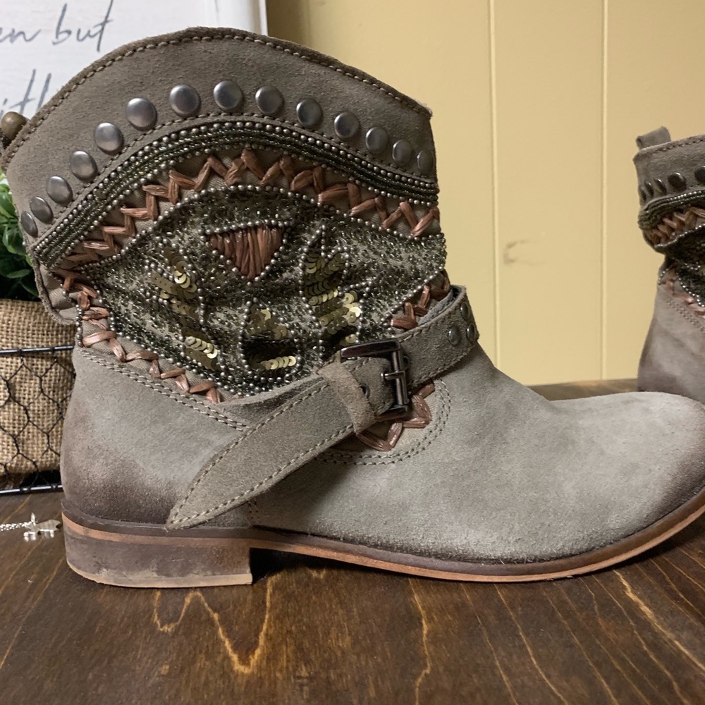 Naughty monkey leather booties